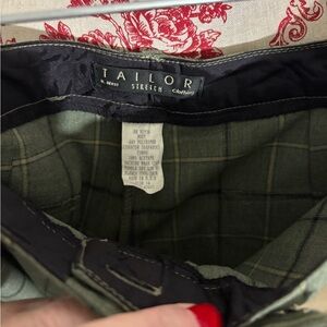 Tailor B. Moss Green Plaid Pantsuit